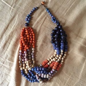 Anthropologie African Seed Statement Necklace